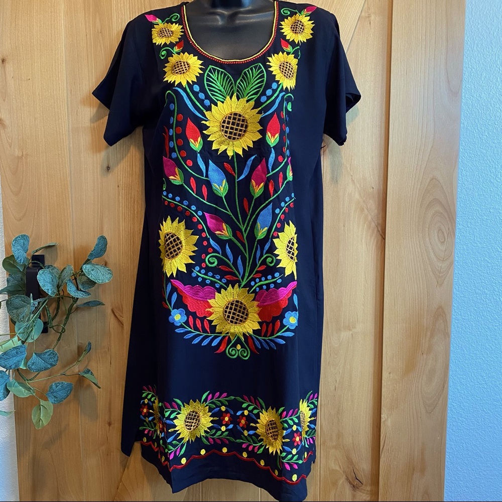 Beautiful embroidered kimono style dress